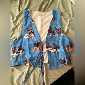 Western Vest, Cowboy Print